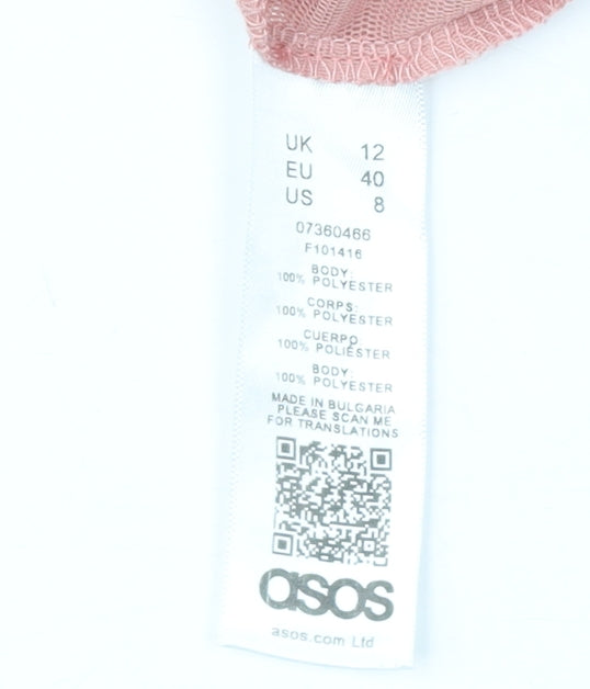 Womens UK Size 12 ASOS Pink Off the Shoulder Blouse