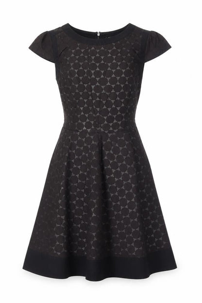 Oasis Women's Black A-Line Geometric Dress UK 8