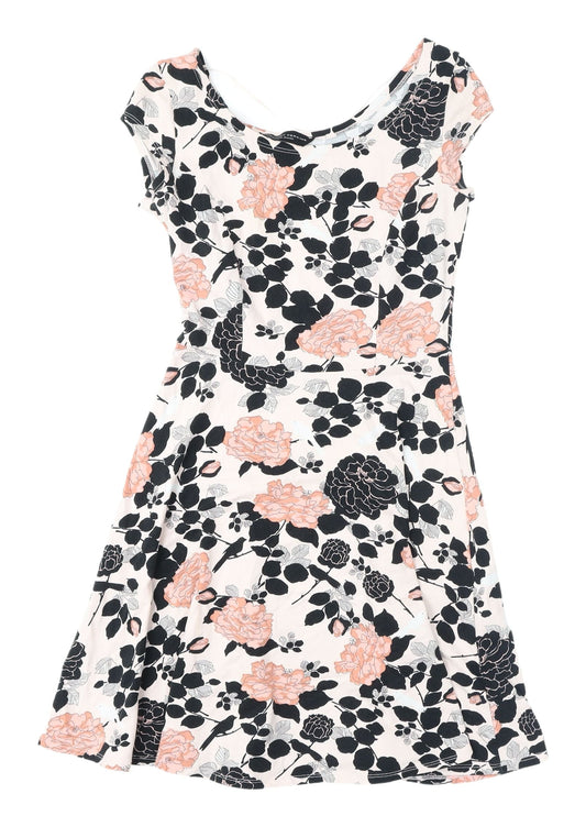 Dorothy Perkins Floral A-Line Dress, Size 8, Multicoloured