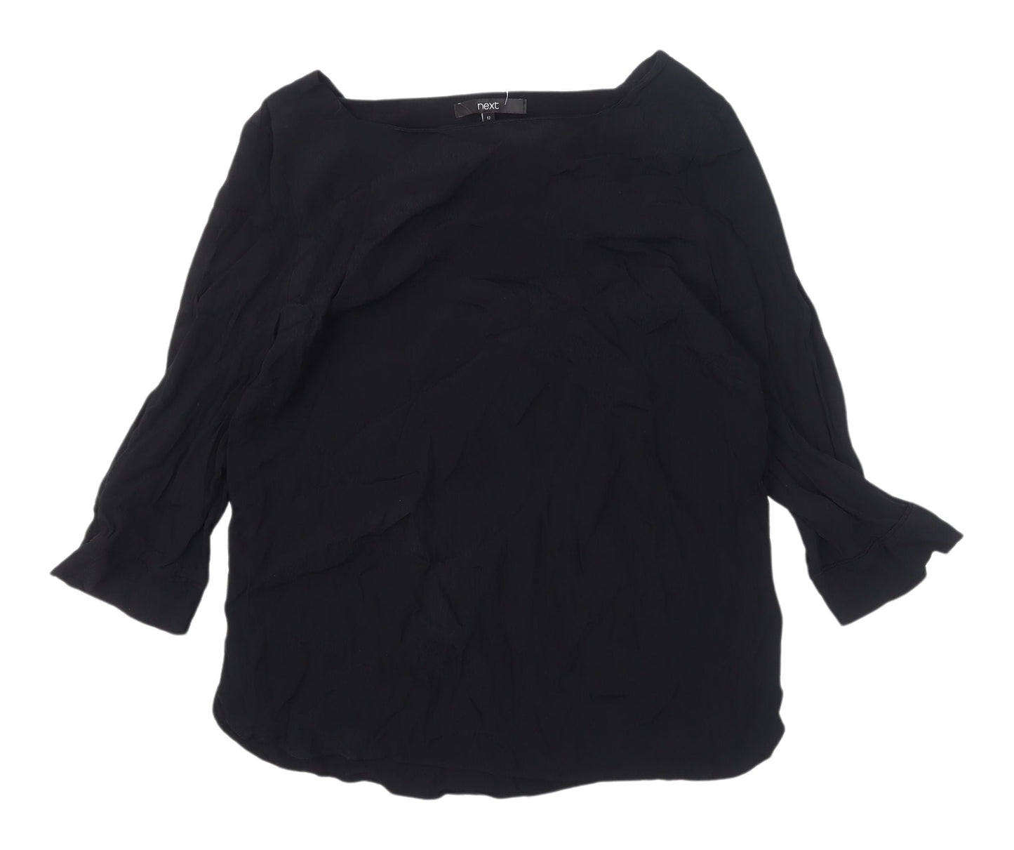 Womens UK Size 12 NEXT Black Basic Blouse