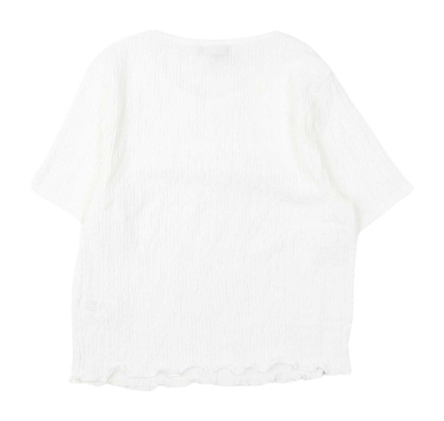 New Look Women's White Basic T-Shirt, Size 12, Casual Summer Wear