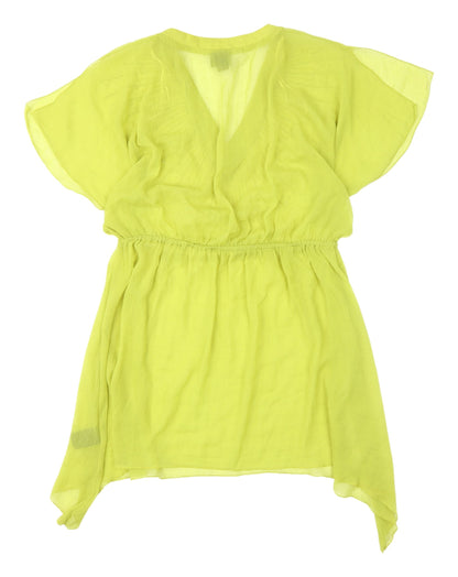 Womens UK Size 12 H&M Green Tunic Blouse