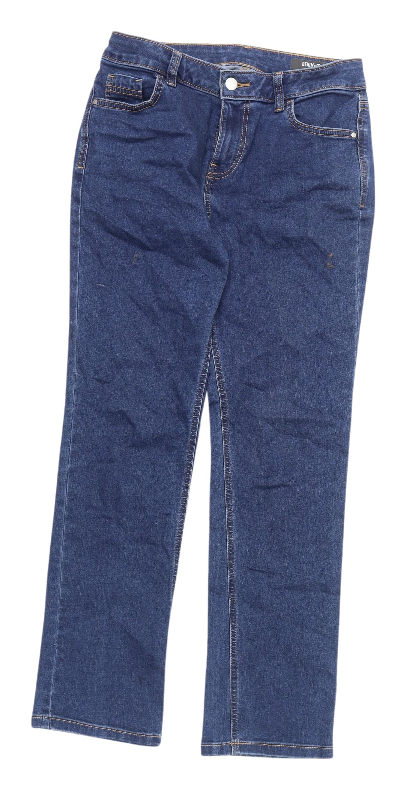 Tu Women's Blue Straight Slim Jeans Size 10S