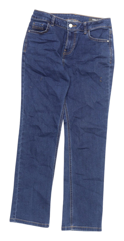 Tu Women's Blue Straight Slim Jeans Size 10S