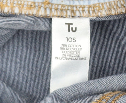 Tu Women's Blue Straight Slim Jeans Size 10S