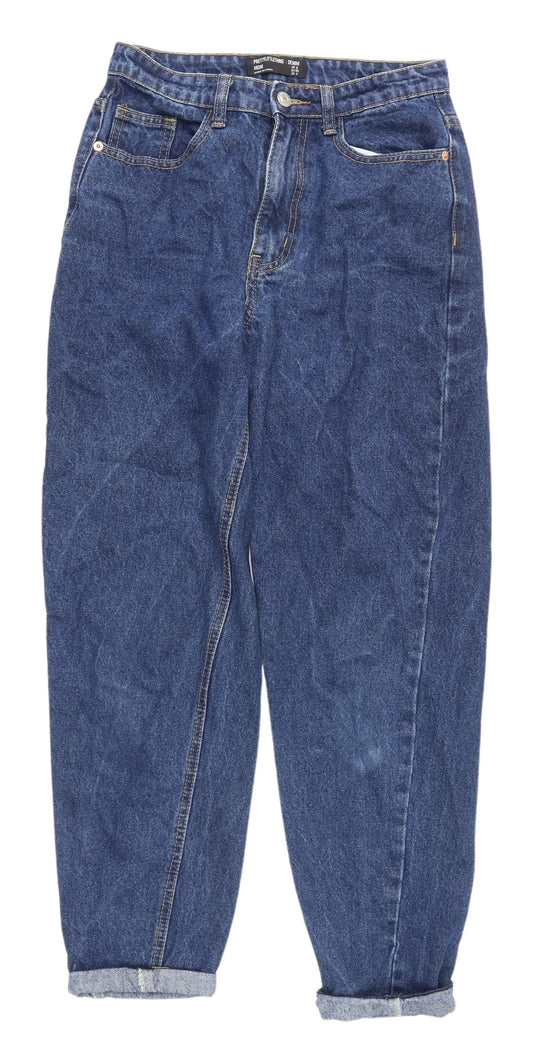 PrettyLittleThing Blue Mom Jeans, Size 8, Women's Denim