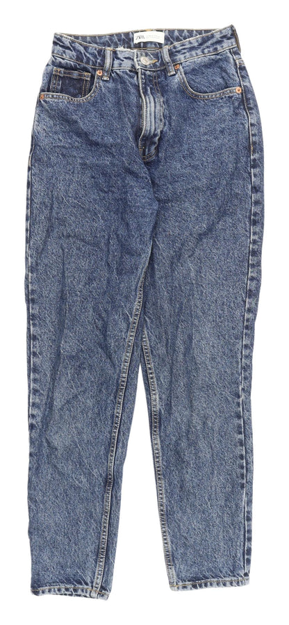 Zara Women's Blue Denim Jeans - Size 6
