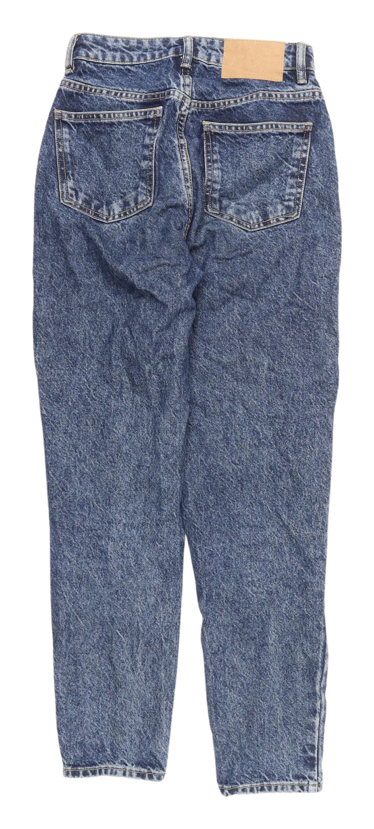 Zara Women's Blue Denim Jeans - Size 6