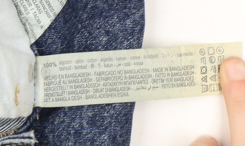 Zara Women's Blue Denim Jeans - Size 6