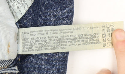 Zara Women's Blue Denim Jeans - Size 6