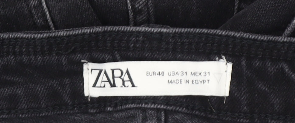 Zara Men's Black Skinny Distressed Jeans Size 12