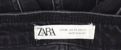 Zara Men's Black Skinny Distressed Jeans Size 12