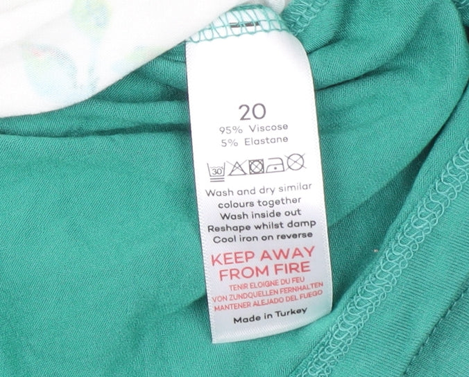 Womens UK Size 20 Bonmarché Green Tunic Blouse