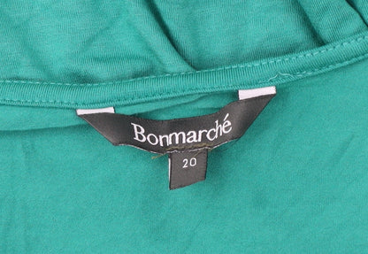 Womens UK Size 20 Bonmarché Green Tunic Blouse