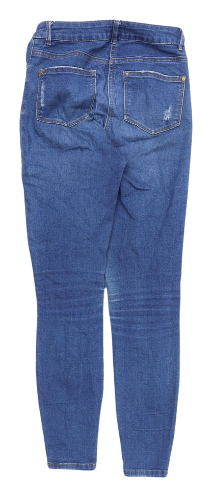 Matalan Women's Blue Skinny Jeans, Size 8 - Distressed