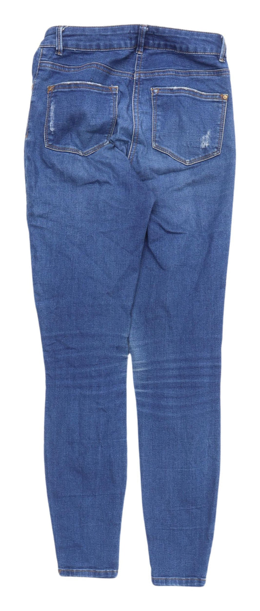 Matalan Women's Blue Skinny Jeans, Size 8 - Distressed