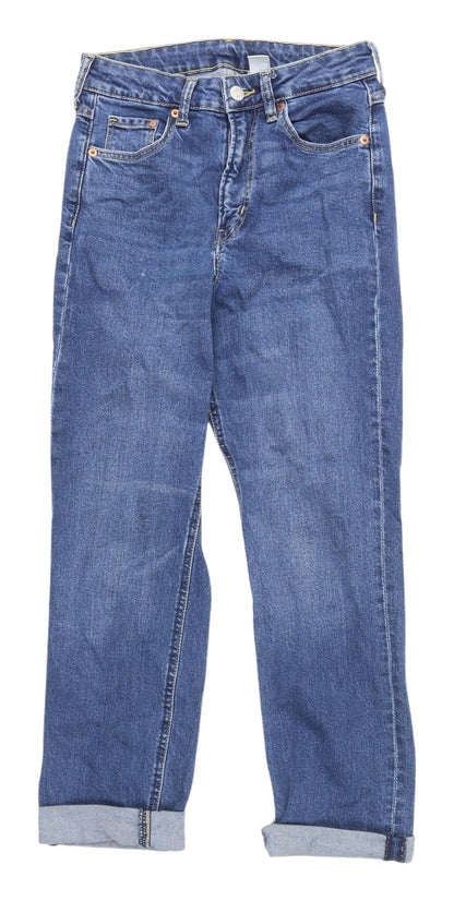 Womens UK Size 6 H&M Slim Fit Straight Blue Jeans