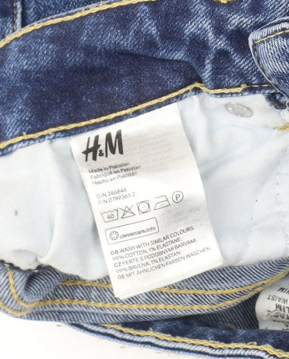 Womens UK Size 6 H&M Slim Fit Straight Blue Jeans