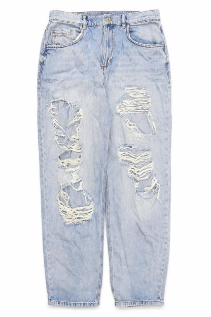 Womens UK Size L COLLUSION Relaxed Fit Boyfriend Blue Jeans