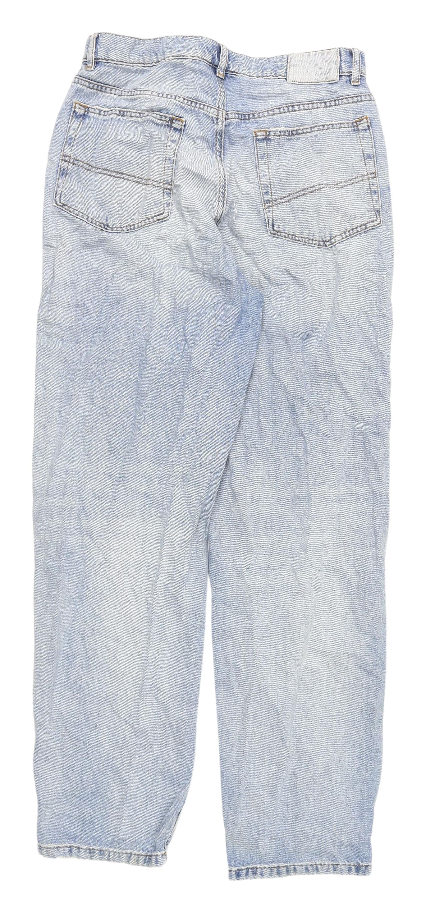 Collusion Blue Distressed Boyfriend Jeans L Women