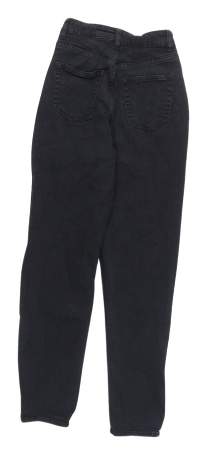 Womens UK Size 6 Divided Relaxed Fit Mom Black Jeans