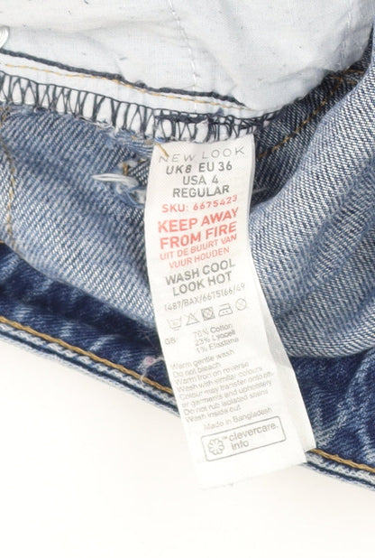 New Look Women's Blue Straight Jeans UK8