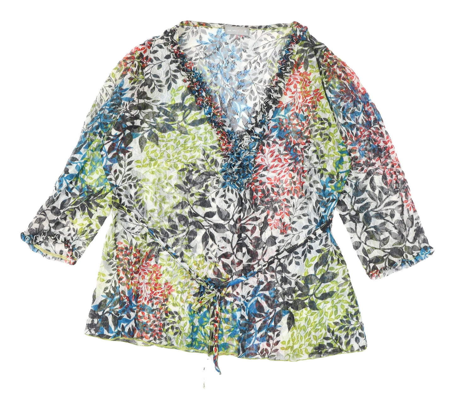 Womens UK Size 18 Marks and Spencer Multicoloured Wrap Blouse