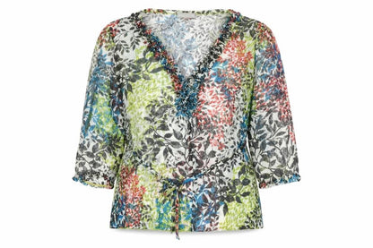Womens UK Size 18 Marks and Spencer Multicoloured Wrap Blouse