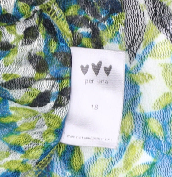 Womens UK Size 18 Marks and Spencer Multicoloured Wrap Blouse