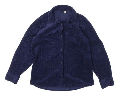 H&M Divided Blue Corduroy Shirt XS Unisex Button-Up