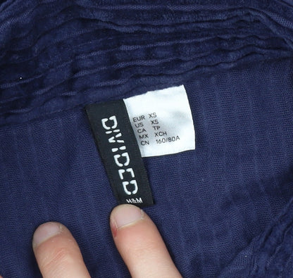 H&M Divided Blue Corduroy Shirt XS Unisex Button-Up