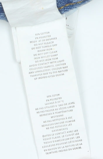 PrettyLittleThing Women's Blue Cut-Off Denim Shorts UK 4