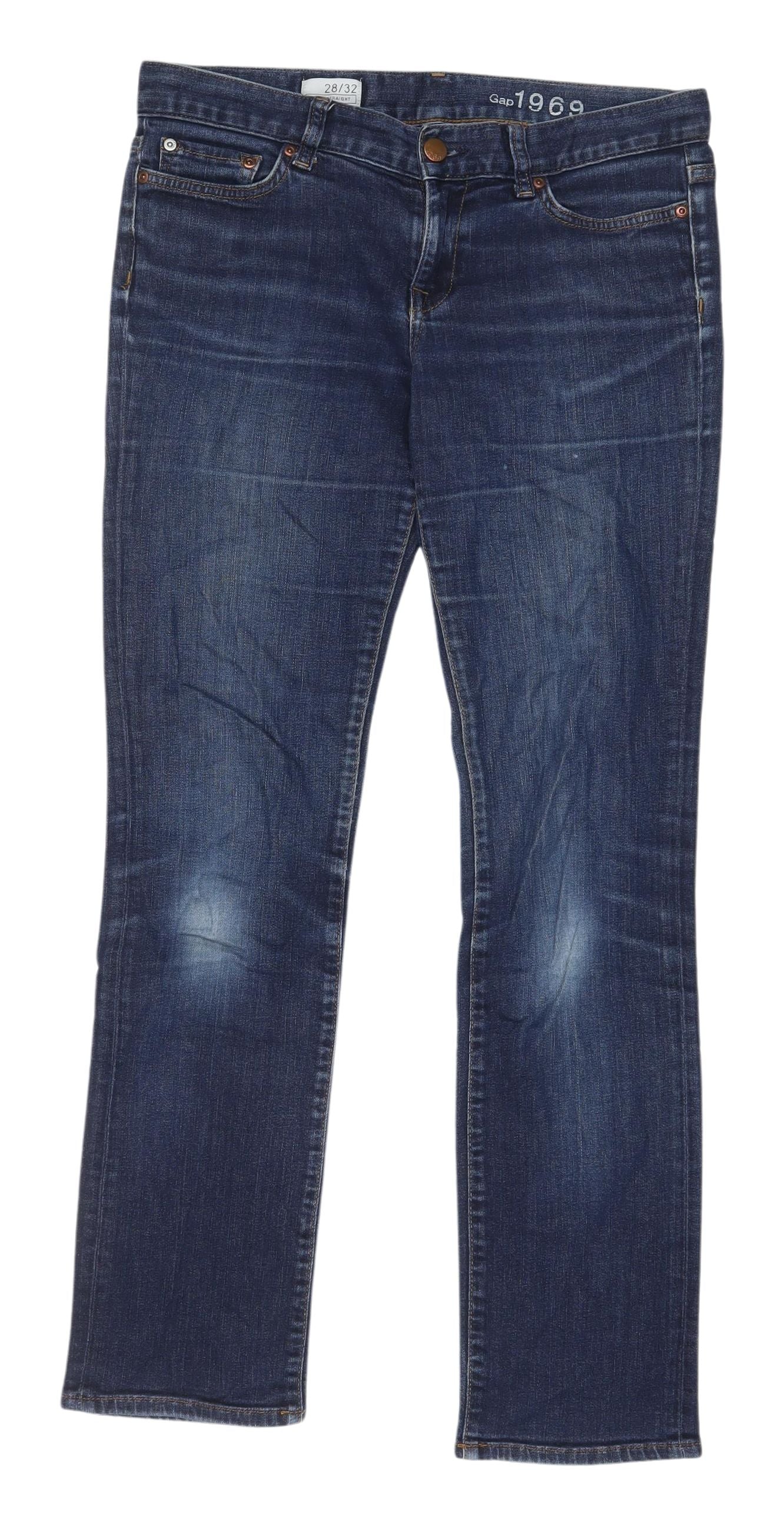 Gap Women's Blue Straight Jeans Size 6 Mid Rise Denim