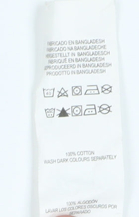 Denim Co. Beige Pinafore Dress, 100% Cotton, Size 8