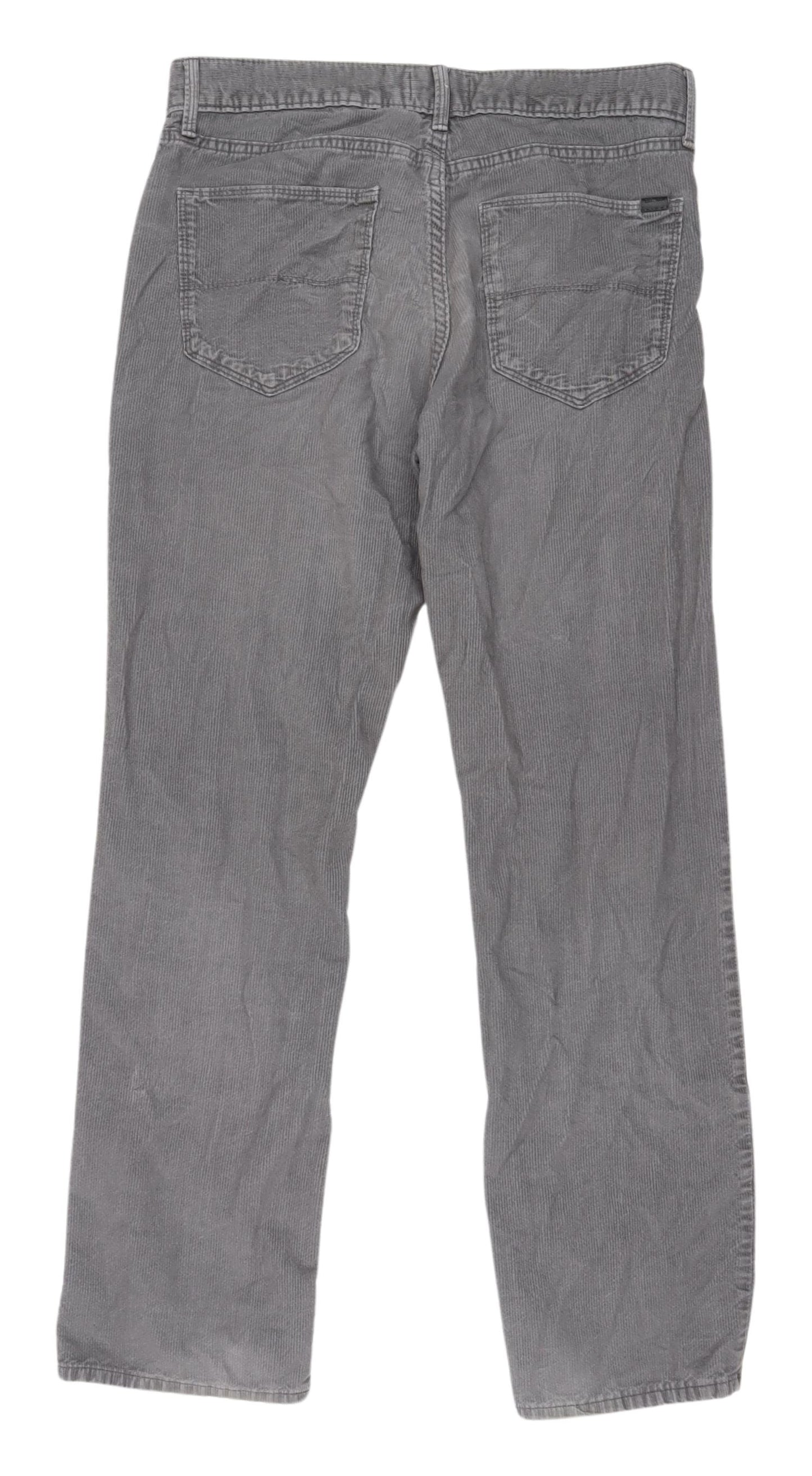 Marks and Spencer Men's Grey Corduroy Trousers L