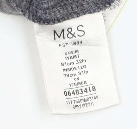 Marks and Spencer Men's Grey Corduroy Trousers L