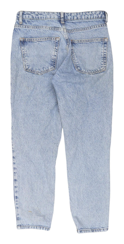 Topshop Women's Blue Distressed Mom Jeans UK 10