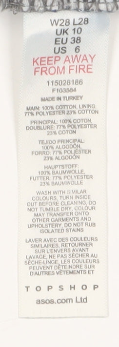 Topshop Women's Blue Distressed Mom Jeans UK 10