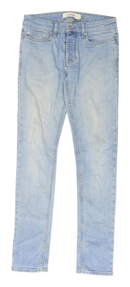 Mens UK Size S Topman Skinny Fit Skinny Blue Jeans
