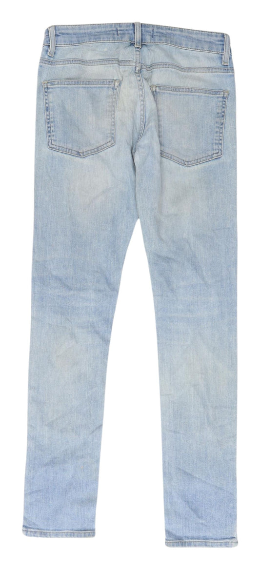 Mens UK Size S Topman Skinny Fit Skinny Blue Jeans