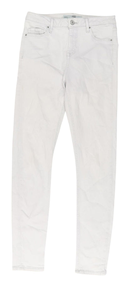 Topshop Women White Skinny Jeans Size 10