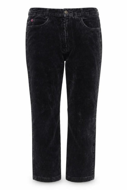 Daily Women's Black Straight Corduroy Trousers Size 12