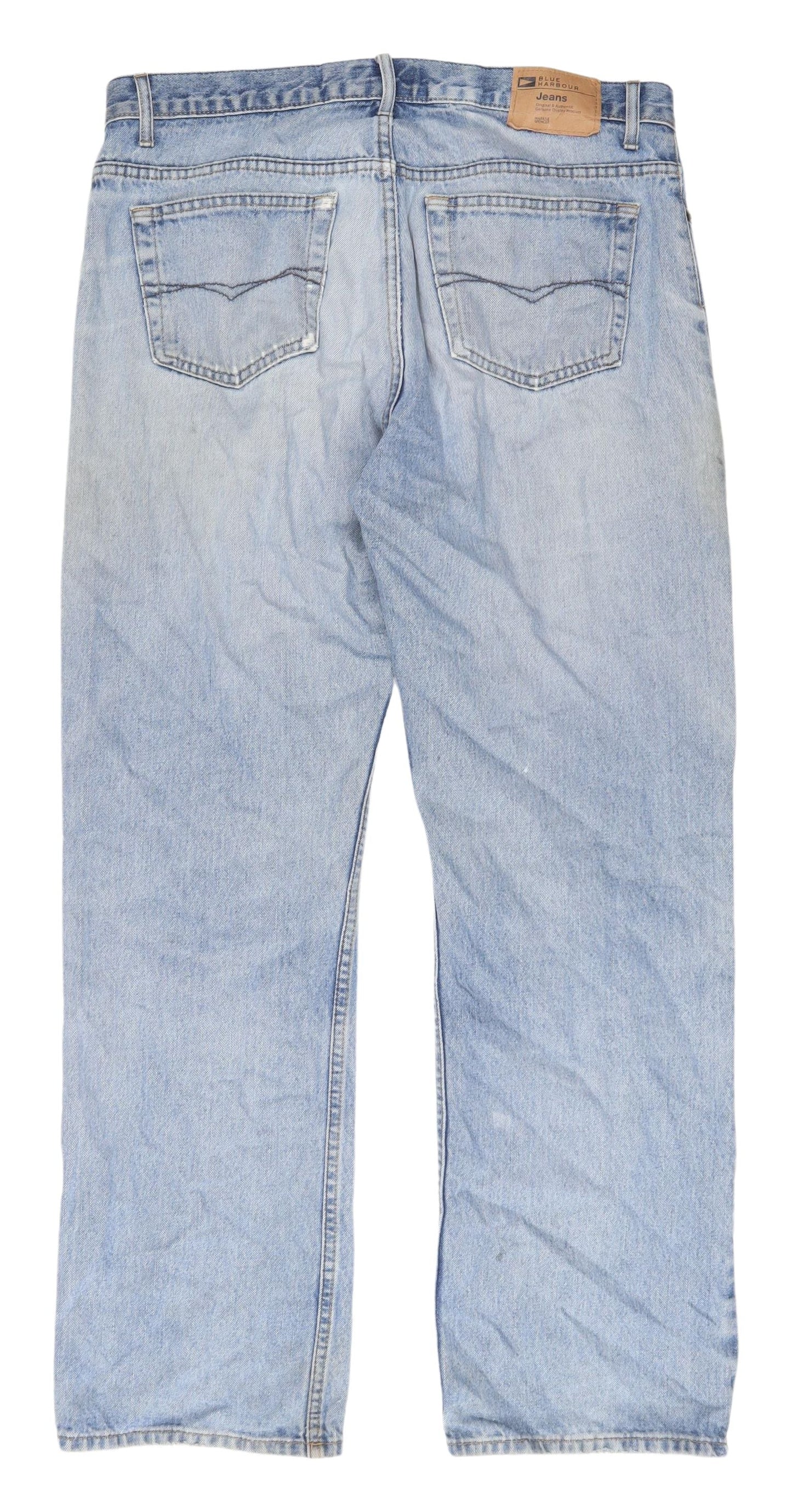 Marks and Spencer Men's Blue Straight Jeans, Size 36