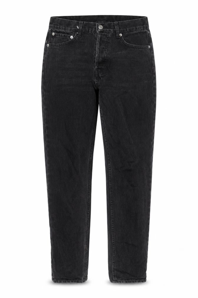 Unisex Adultss UK Size L Weekday Regular Fit Tapered Black Jeans