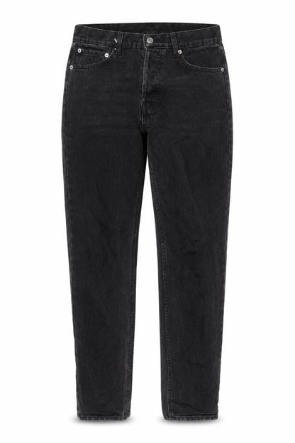 Unisex Adultss UK Size L Weekday Regular Fit Tapered Black Jeans