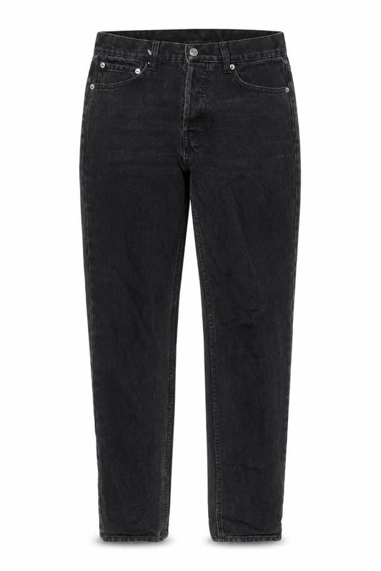 Front view of Weekday Black Tapered Jeans for unisex adults l