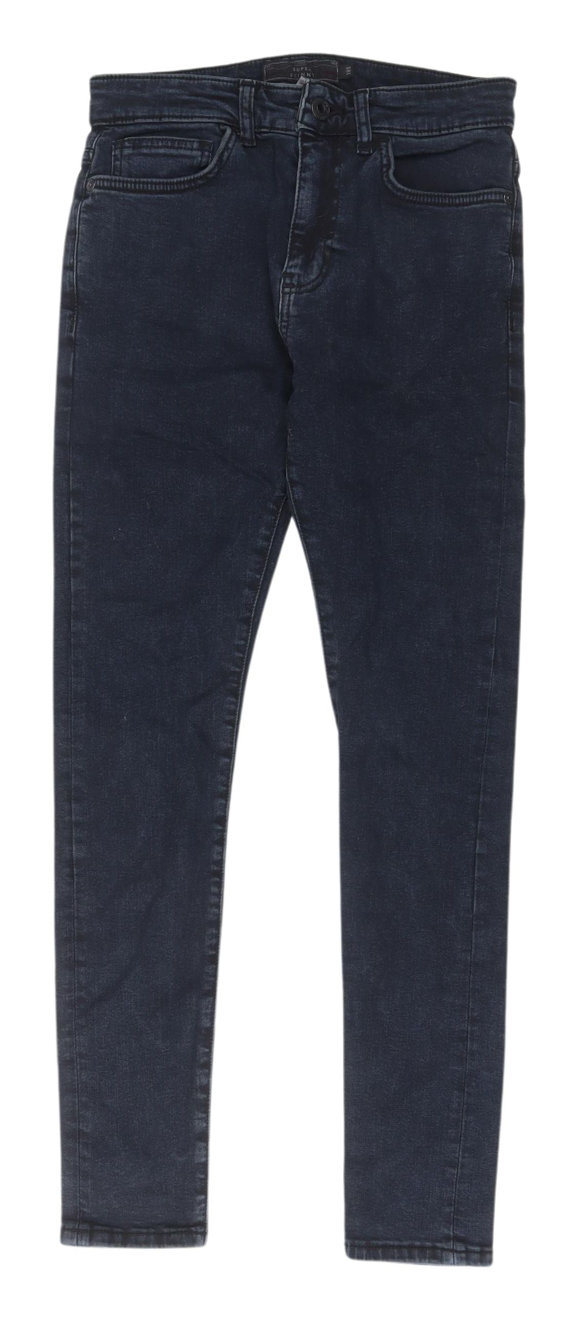 Next Men's Black Skinny Denim Jeans, Size 28