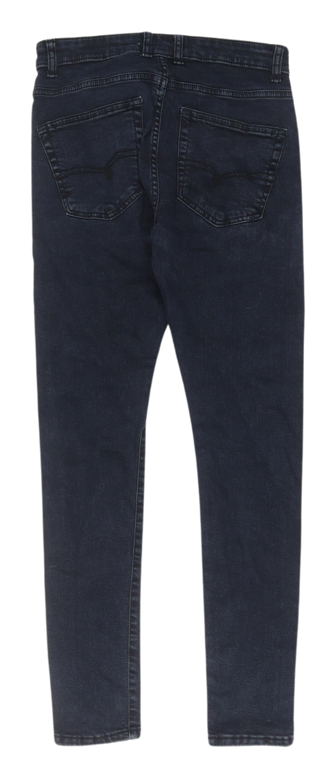 Next Men's Black Skinny Denim Jeans, Size 28