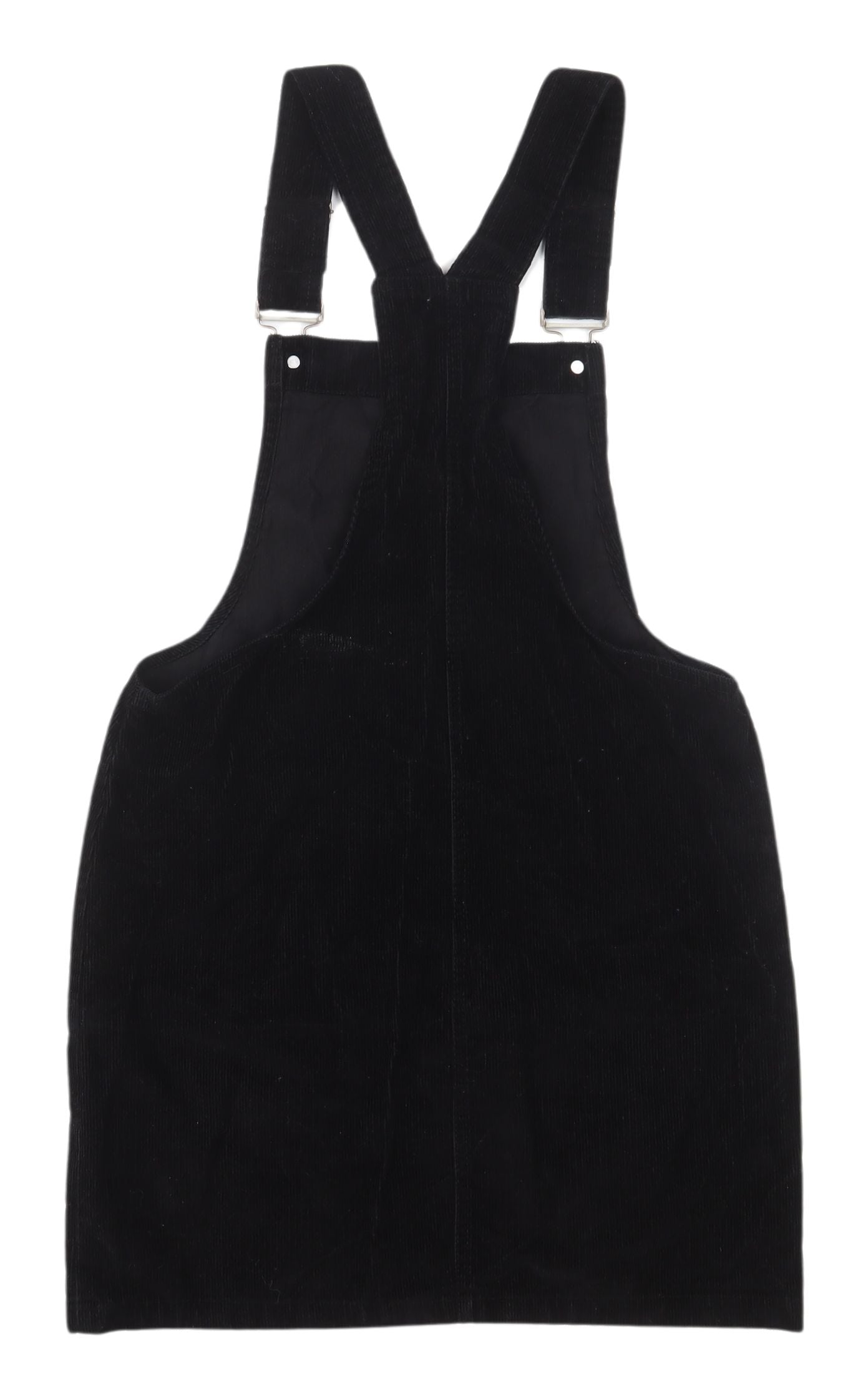 Denim Co Women's Black Pinafore Dress UK 10 Corduroy