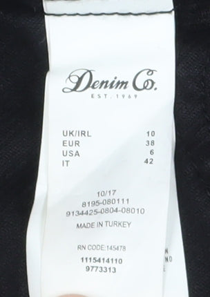 Denim Co Women's Black Pinafore Dress UK 10 Corduroy